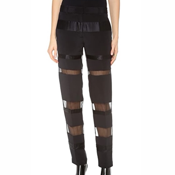 3.1 Phillip Lim Black Sheer Organza Trousers - Picture 5 of 16